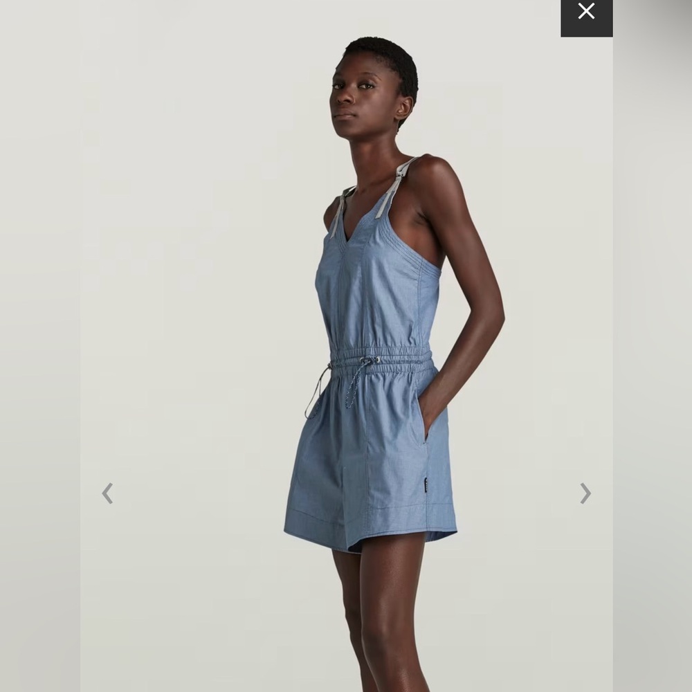 G-Star Blue Jumpsuit with Gray Straps - Picture 5 of 8